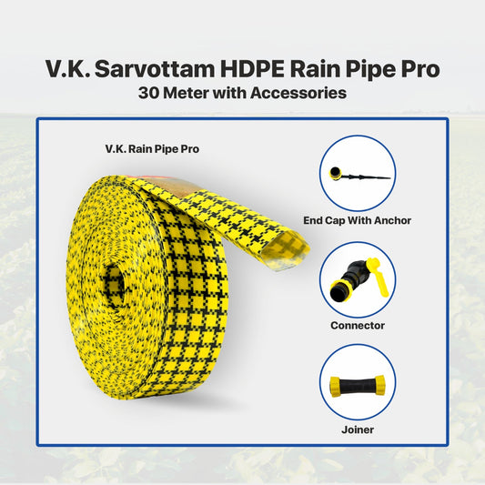 V.K. Sarvottam Rain Pipe PRO (30 Meter) - 1.5 Inch with Accessories
